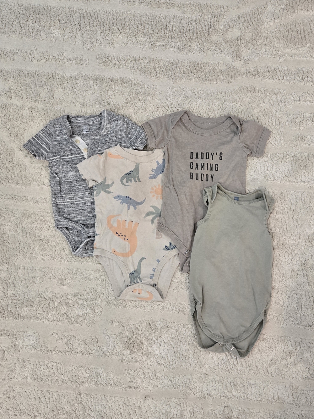 Carter's, Gap - Set Of 4 Neutral Bodysuit Set 12m